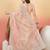Peach embroidered saree with blouse