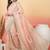 Peach embroidered saree with blouse