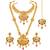Synthetic stone studded south indian style jewelry set (multicolor 2)