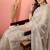 Silver embroidered saree with blouse