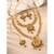 Synthetic stone studded south set necklace earrings maangtikka