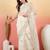 Off white embroidered saree with blouse