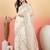 Off white embroidered saree with blouse