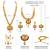 Synthetic stone studded south set necklace earrings maangtikka