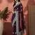 Purple women embroidered saree with blouse