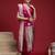 Pink ethnic motifs woven design zari saree with unstitched blouse