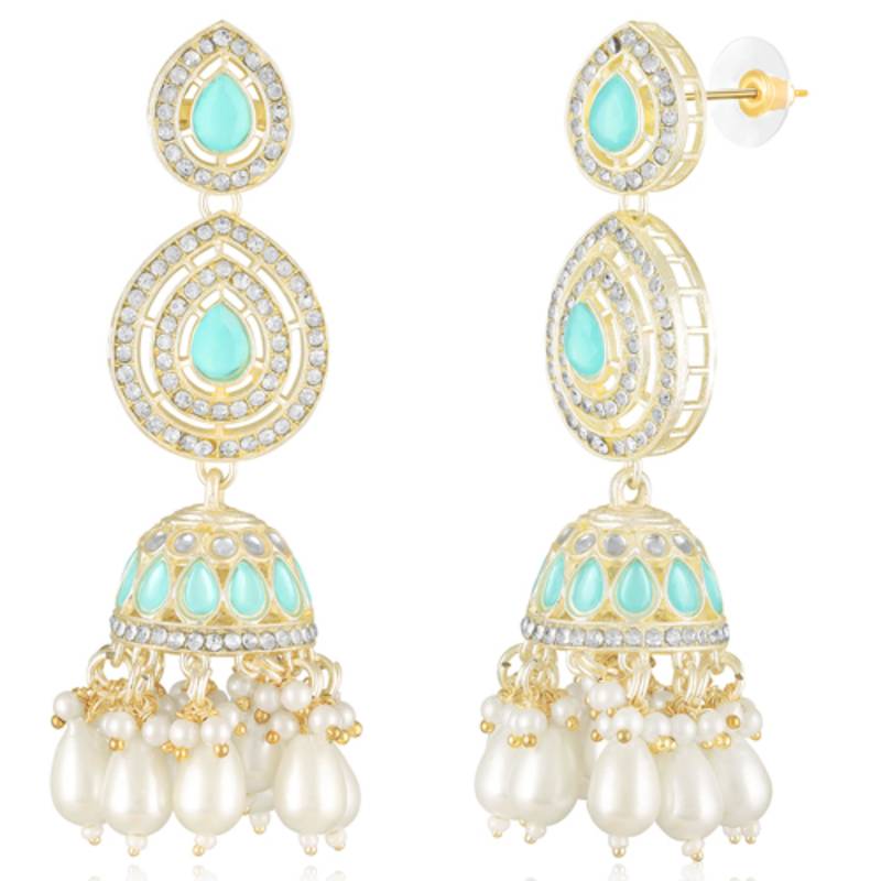 Necklace earrings & maangtikka set ethnic jewelry for women