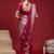 Pink ethnic motifs woven design zari saree with unstitched blouse