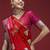 Red ethnic motifs woven design zari saree with unstitched blouse