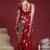 Red ethnic motifs woven design zari saree with unstitched blouse