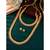 Gold plated rani pink choker long necklace and earrings set maharani