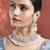Pink kundan & beads studded choker necklace jhumki earringss
