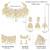 Pink cz crystals & beads studded necklace earrings & maangtikka set