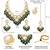 Kundan & beads studded rani pink green necklace earrings maangtikka