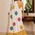 Cream embellished mirror work poly crepe designer saree