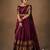 South Indian Style Semi-Stitched Half Saree with Blouse and Dupatta