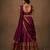 South Indian Style Semi-Stitched Half Saree with Blouse and Dupatta