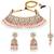 Pink kundan & beads studded choker necklace jhumki earringss