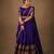 South Indian Style Semi-Stitched Half Saree with Blouse and Dupatta