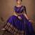 South Indian Style Semi-Stitched Half Saree with Blouse and Dupatta