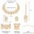 Gold plated white kundan & beads studded necklace earrings