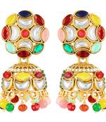 Multicolor jhumki earrings ethnic jewelry for women