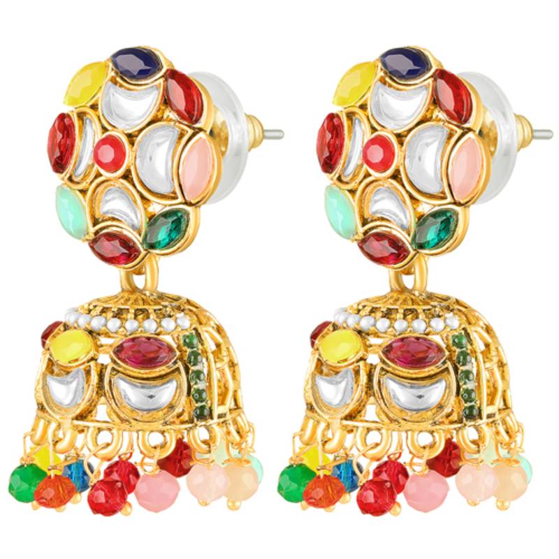 Multicolor jhumki earrings ethnic jewelry for women