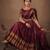 South Indian Style Semi-Stitched Half Saree with Blouse and Dupatta