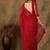 Red embroidered net sarees