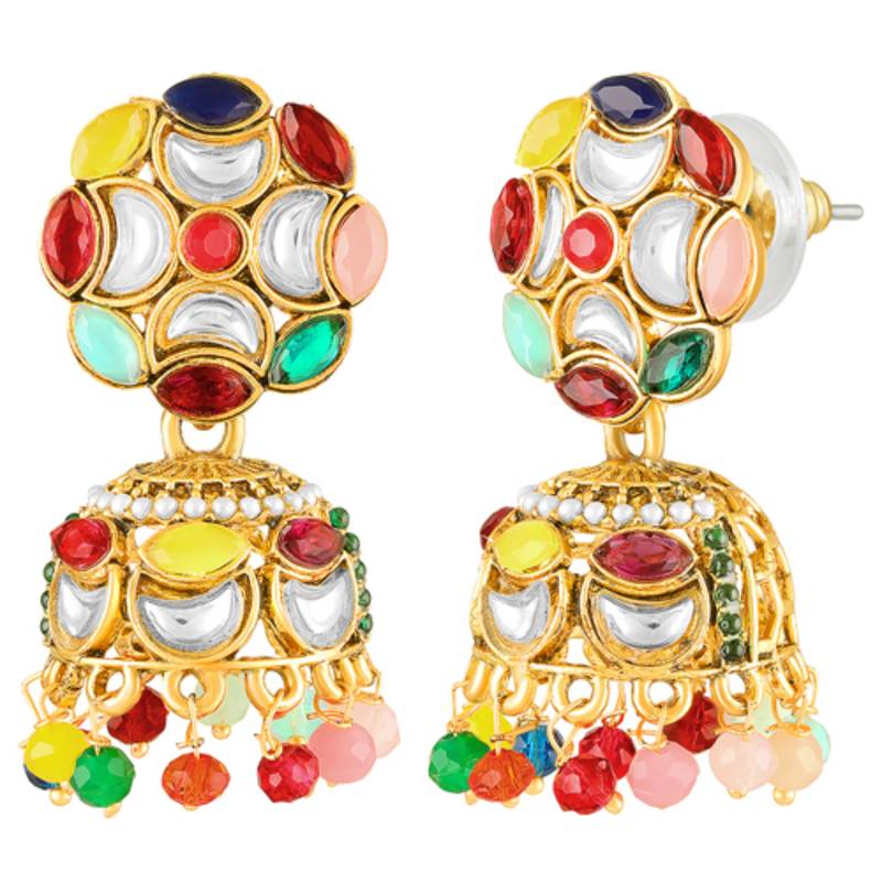 Multicolor jhumki earrings ethnic jewelry for women