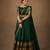 South Indian Style Semi-Stitched Half Saree with Blouse and Dupatta