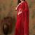 Red embroidered net sarees