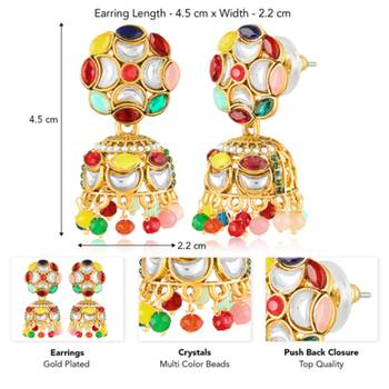 Multicolor jhumki earrings ethnic jewelry for women 4