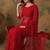 Red embroidered net sarees