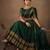 South Indian Style Semi-Stitched Half Saree with Blouse and Dupatta