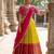 South Indian Style Semi-Stitched Half Saree with Blouse and Dupatta