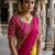 South Indian Style Semi-Stitched Half Saree with Blouse and Dupatta