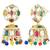 Multicolor crystals studded jhumki earringss ethnic jewelry for women