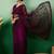 Burgundy embroidered saree