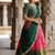South Indian Style Semi-Stitched Half Saree with Blouse and Dupatta