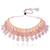 Kundan & beads studded lavender necklace earrings maangtikka set