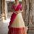South Indian Style Semi-Stitched Half Saree with Blouse and Dupatta