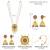 Rani pink & green synthetic stone & beads studded long necklace