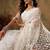 White embroidered net sarees