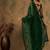 Olive floral embroidered net sarees