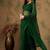 Olive floral embroidered net sarees