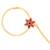 Women's gold toned red green synthetic stone studded nathiya non-piercing