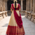 South Indian Style Semi-Stitched Half Saree with Blouse and Dupatta