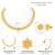 Women's choker necklace & floral stud earrings bharatanatyam jewelry set