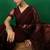 Burgundy embroidered  sarees